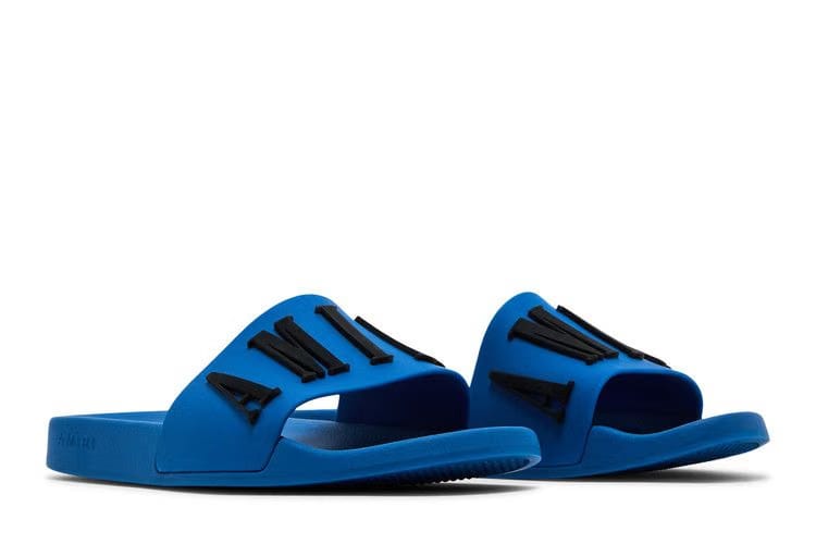 Amiri Rubber Classic Logo Pool Slide Blue