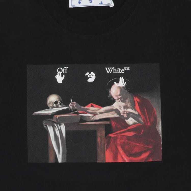 Off-White Caravaggio Shorts-Sleeve Over T-Shirt Black/Red