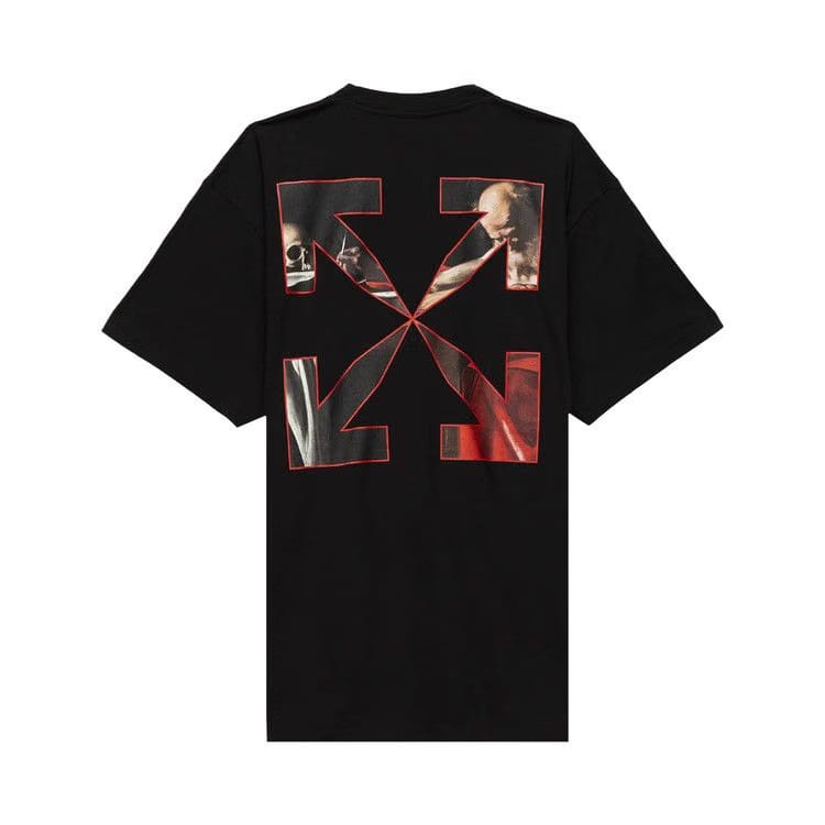 Off-White Caravaggio Shorts-Sleeve Over T-Shirt Black/Red