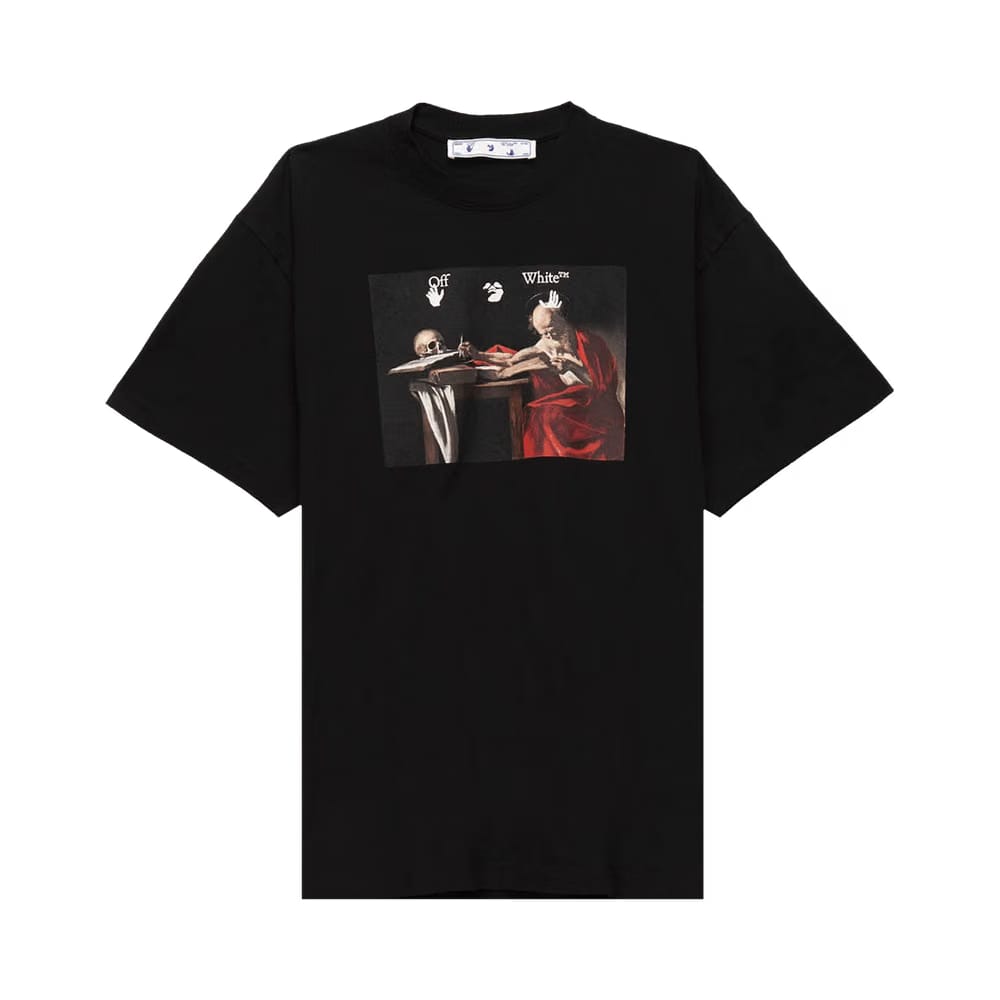 Off-White Caravaggio Shorts-Sleeve Over T-Shirt Black/Red