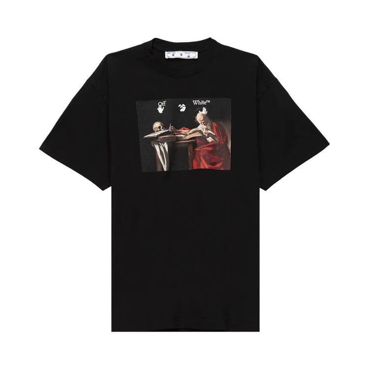 Off-White Caravaggio Shorts-Sleeve Over T-Shirt Black/Red