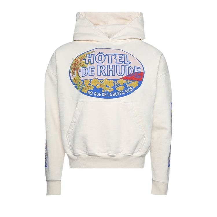 Rhude Hotel Hoodie Vintage White