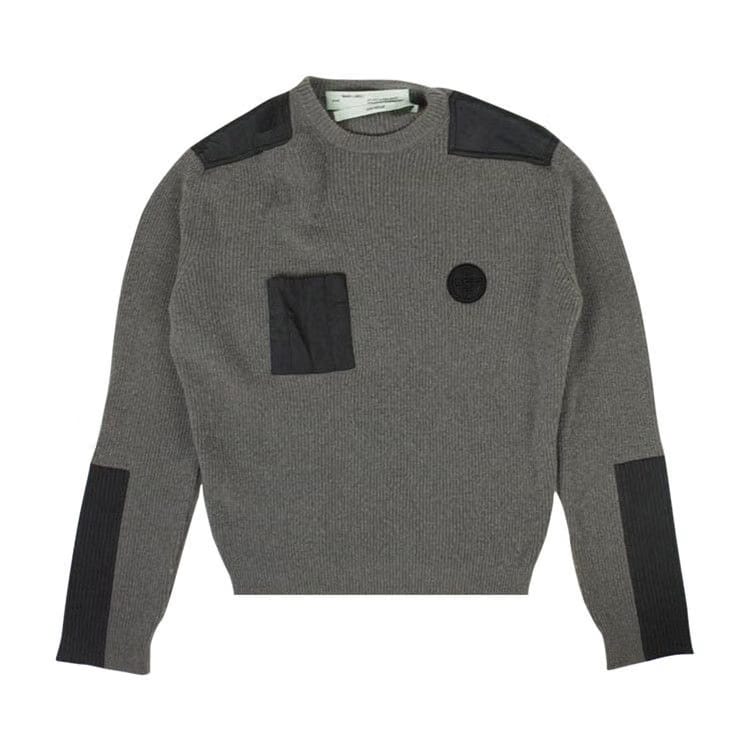 Off-White Logo Patch Sweater Grey