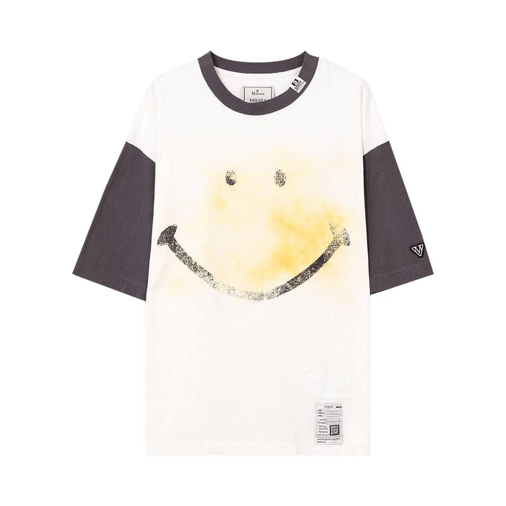 Maison Mihara Yasuhiro Smiley Face T-Shirt White