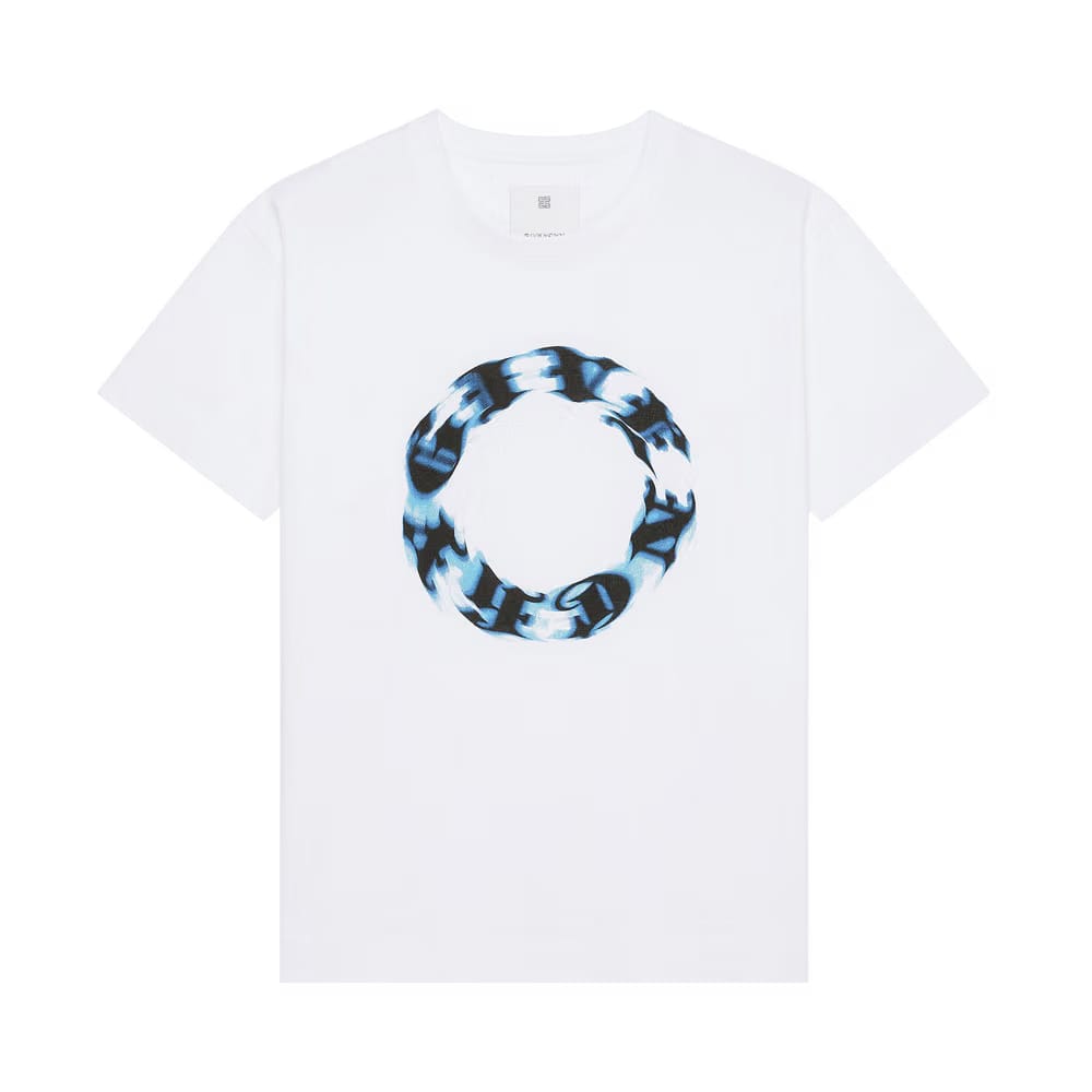 Givenchy Oversized Shorts-Sleeve T-Shirt White