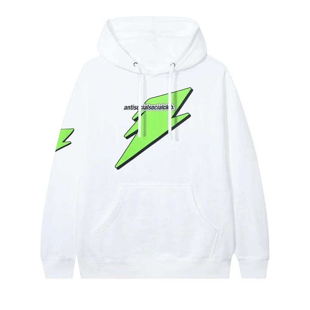 Anti Social Social Club Careless Bolt Hoodie White/Green
