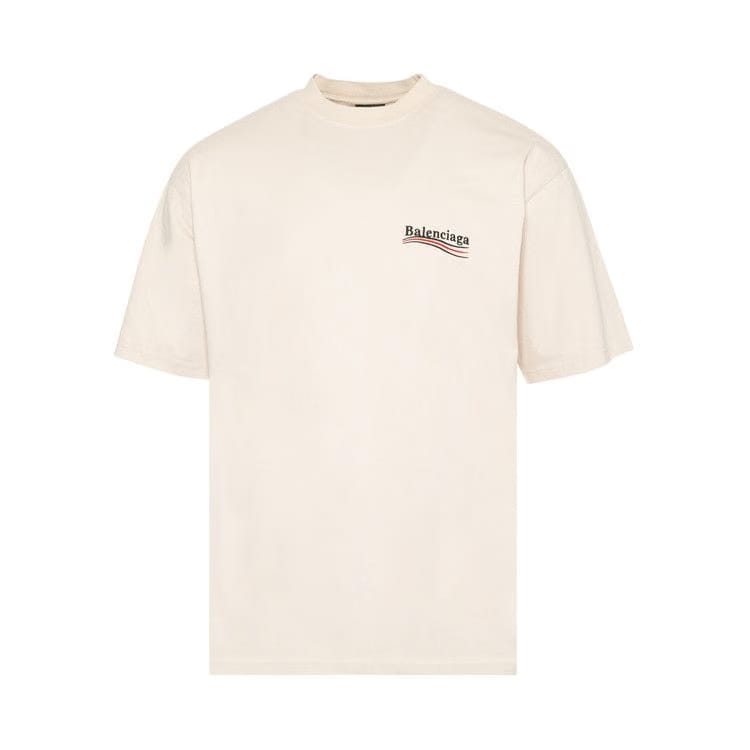 Balenciaga Large Fit T-Shirt Light Beige/White