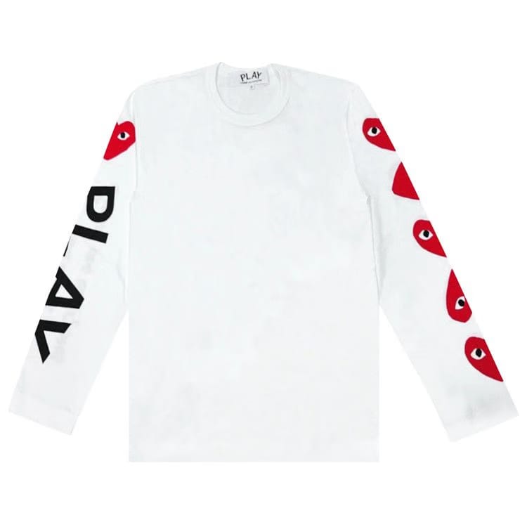 Comme des Garçons PLAY Heart Print T-Shirt White