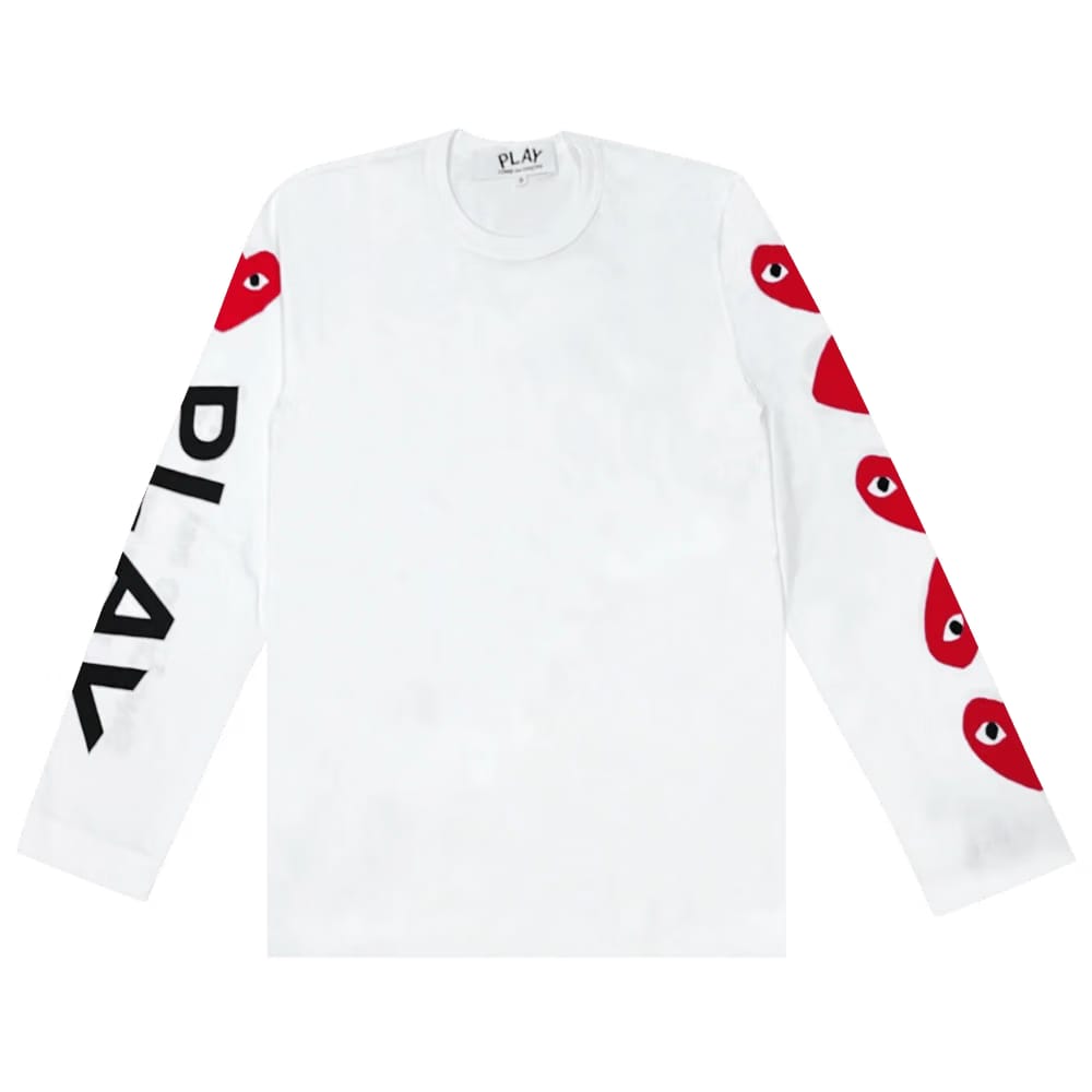 Comme des Garçons PLAY Heart Print T-Shirt White