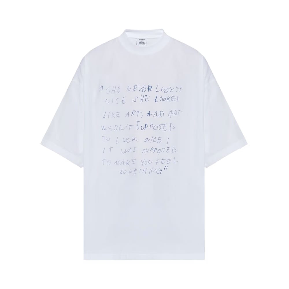Vetements She Never Looked Nice Oversized T-Shirt White