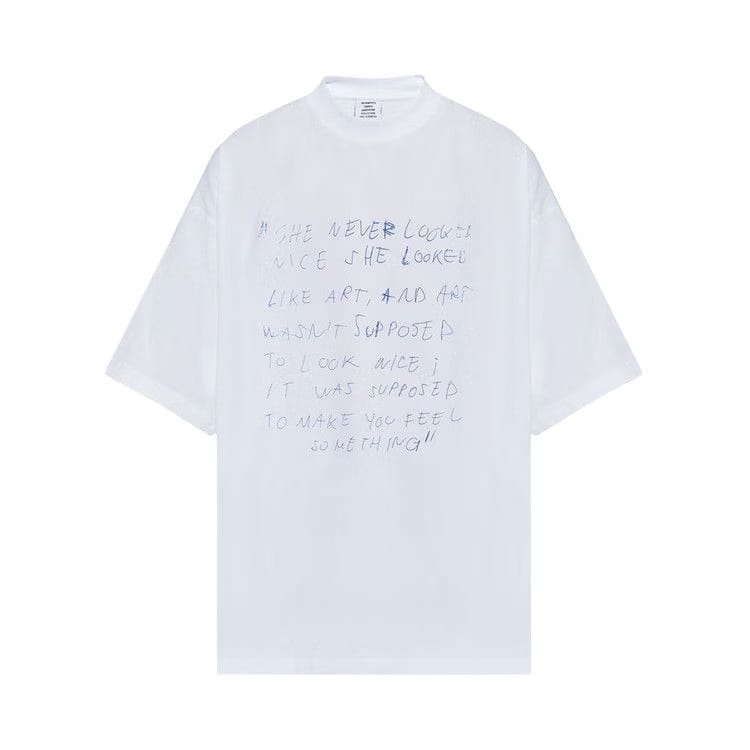 Vetements She Never Looked Nice Oversized T-Shirt White