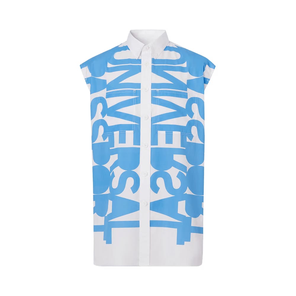 Burberry Universal Passport Sleeveless Shirt Blue Topaz