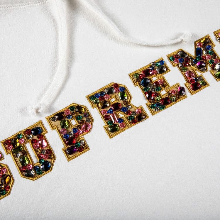 Supreme Jewels Hoodie White