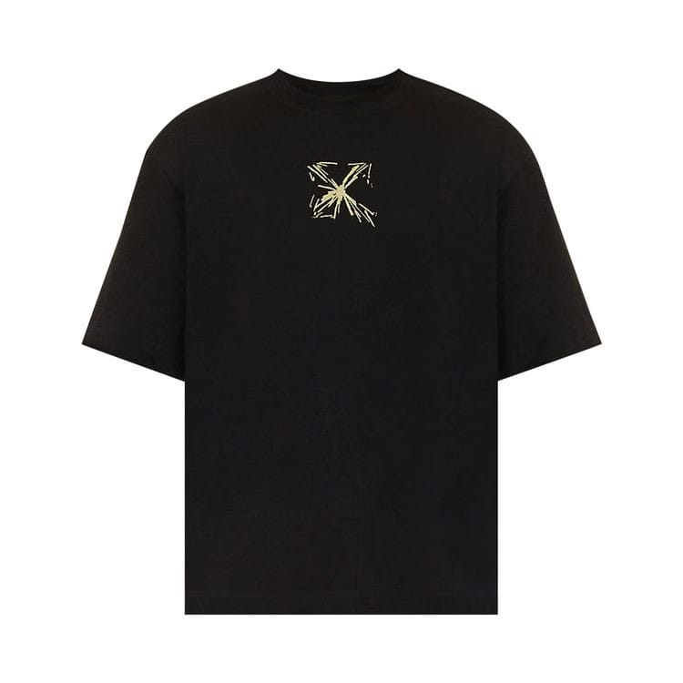 Off-White Splash Arrow Over Skate Shorts-Sleeve T-Shirt Black/Beige