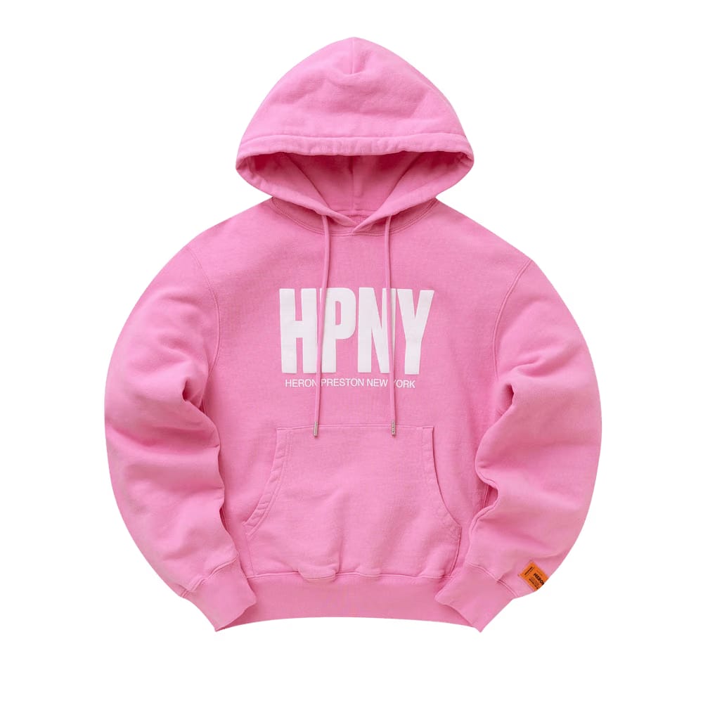 Heron Preston Logo Hoodie Fuchsia/White