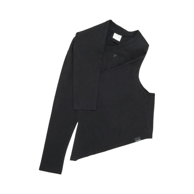 Courrèges Off Shoulder T-Shirt Black
