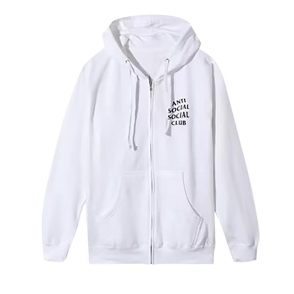 Anti Social Social Club Masochism Zip Up Hoodie White