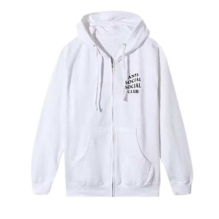 Anti Social Social Club Masochism Zip Up Hoodie White