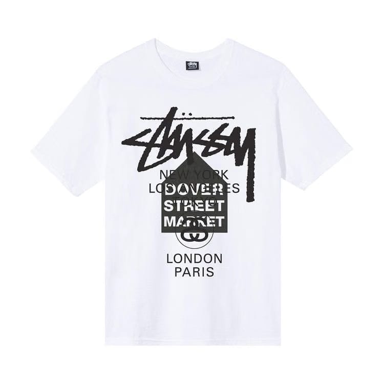 Stussy x Dover Street Market World Tour T-Shirt White