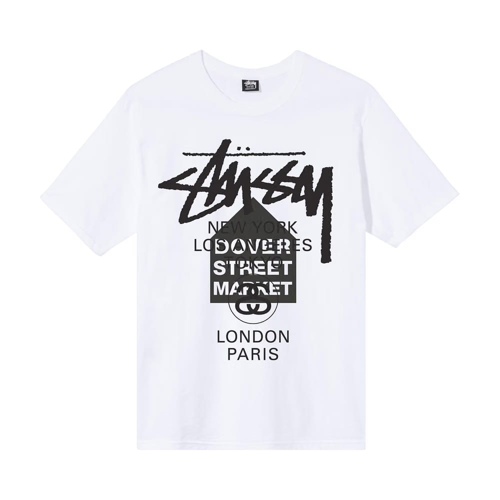 Stussy x Dover Street Market World Tour T-Shirt White