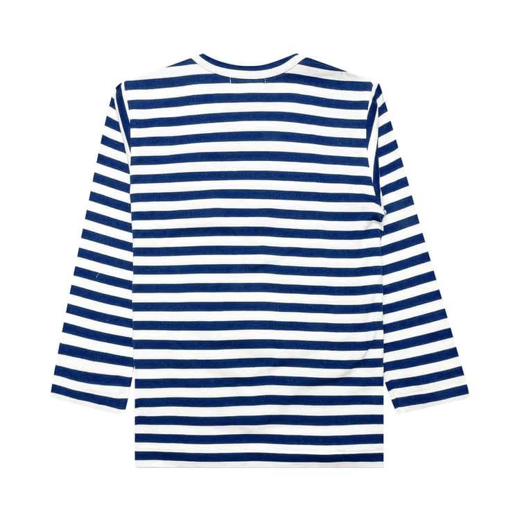 Comme des Garçons PLAY Striped Long Sleeve T-Shirt White/Blue