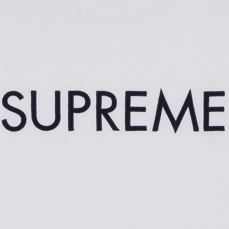 Supreme Capital Shorts-Sleeve Top White