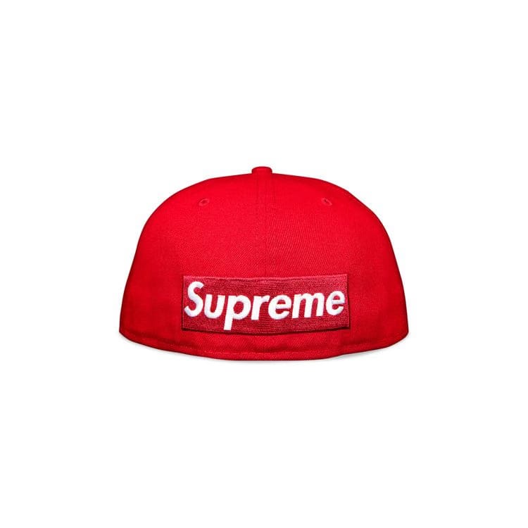Supreme x New Era Reverse Box Logo Hat Red