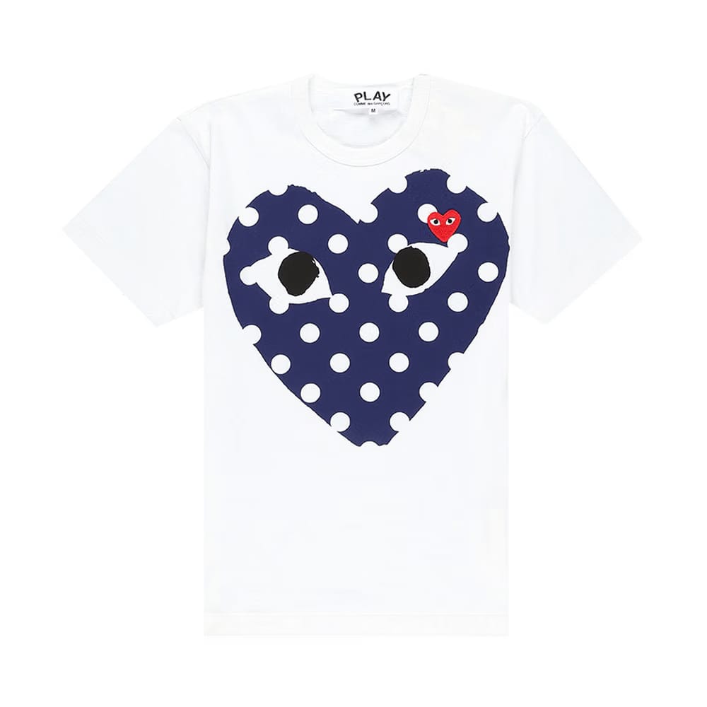 Comme des Garçons PLAY Polka Dot Heart T-Shirt White