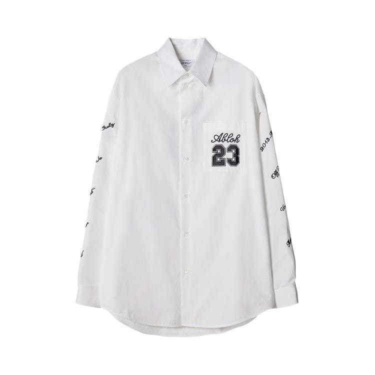 Off-White 23 Logo Heavycot Overshirt Black/White