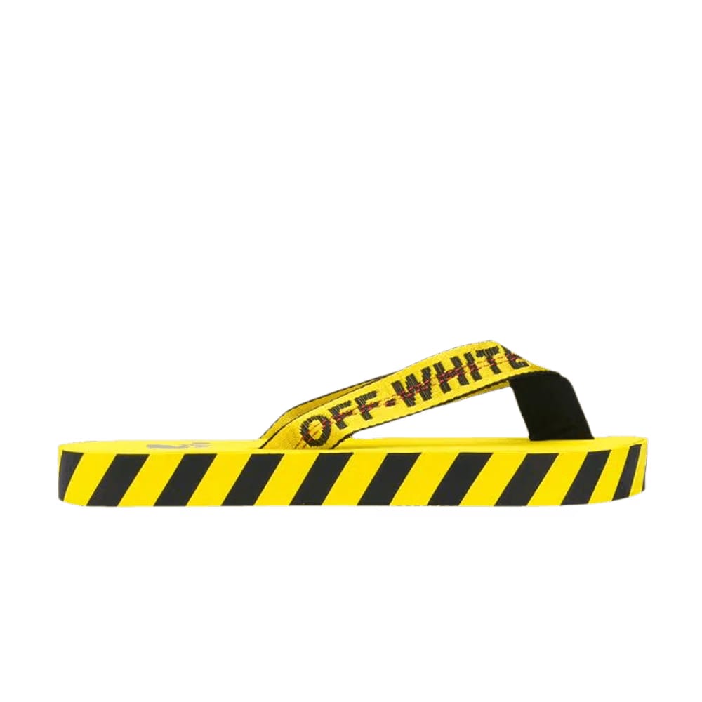 Off-White Flip Flops Graphic Print - Yellow