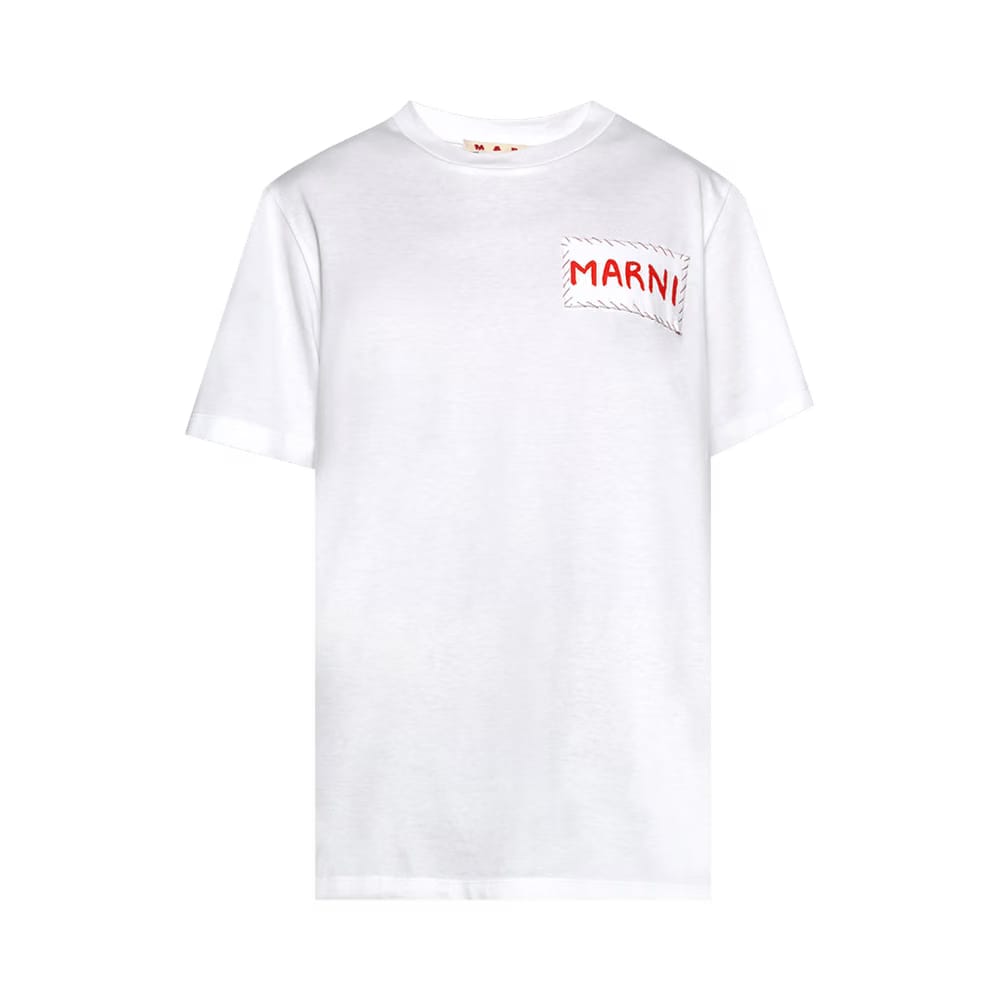 Marni Patch T-Shirt Lily White