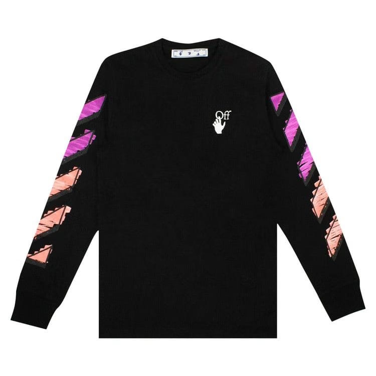 Off-White Marker Long-Sleeve T-Shirt Black/Fuchsia