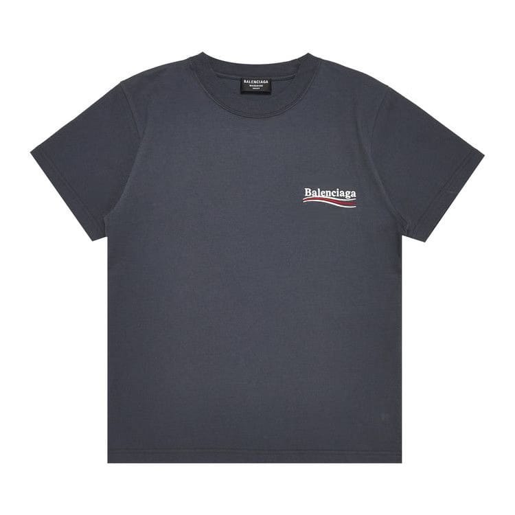 Balenciaga Political Campaign Small Fit T-Shirt Dark Grey/White