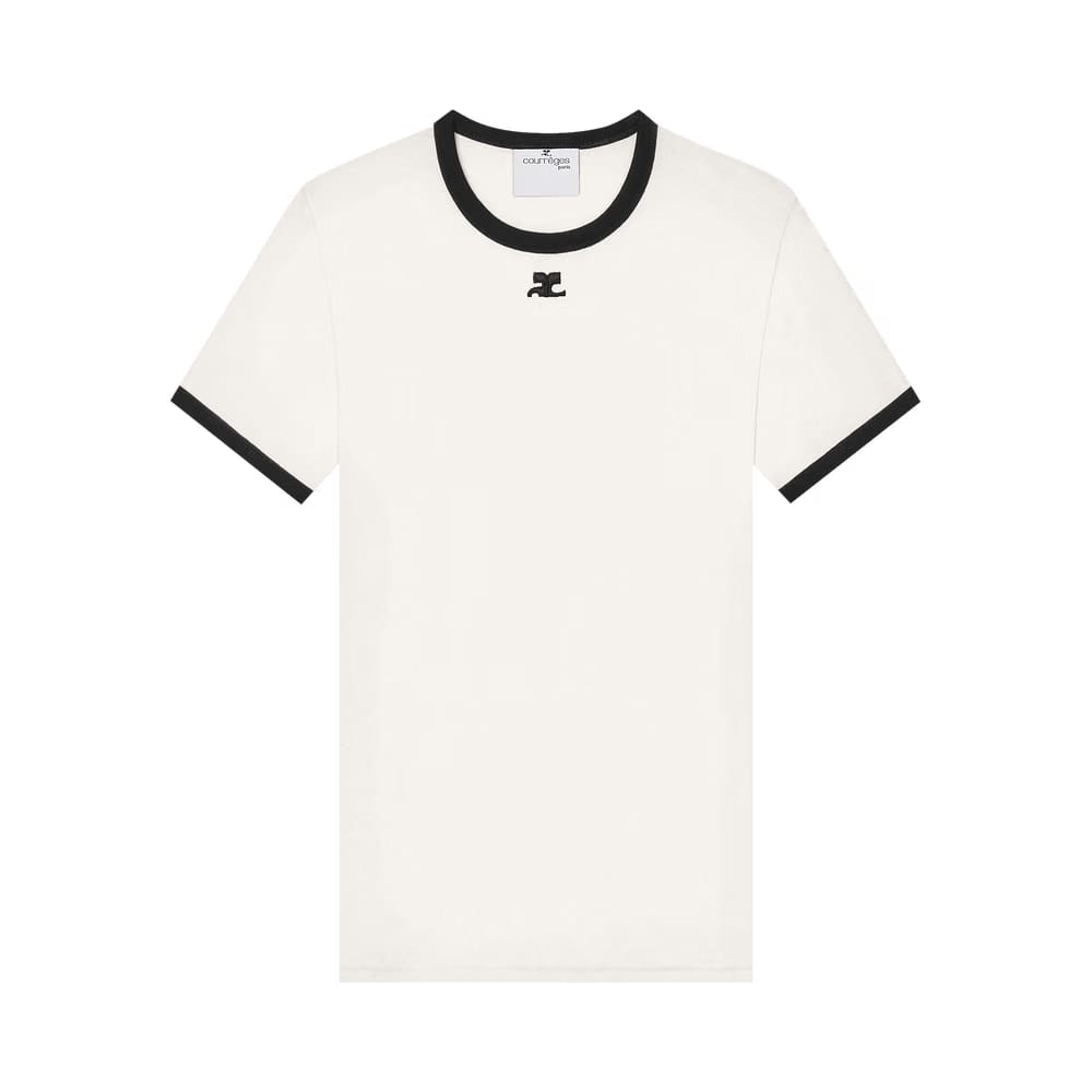 Courrèges Signature Contrast T-Shirt Heritage White