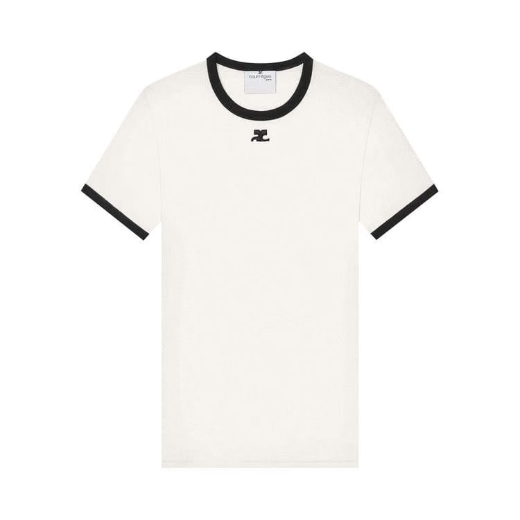Courrèges Signature Contrast T-Shirt Heritage White