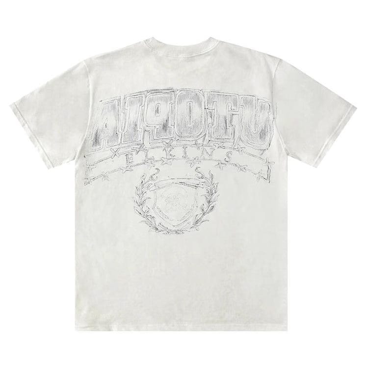 Cactus Jack by Travis Scott Elkins High School T-Shirt White