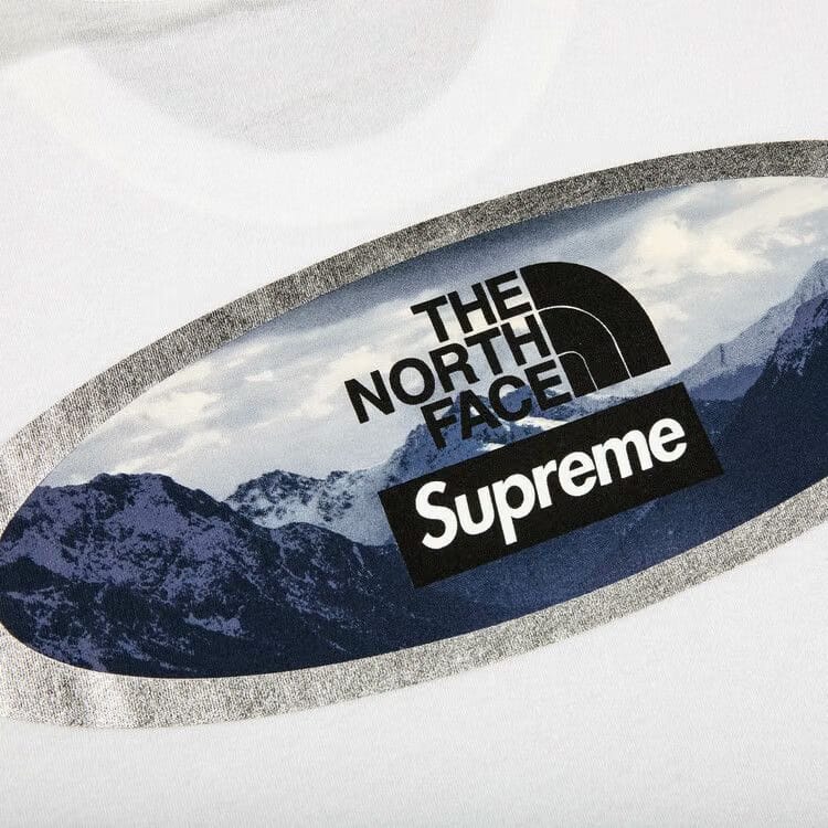 Supreme x The North Face Mountains T-Shirt White