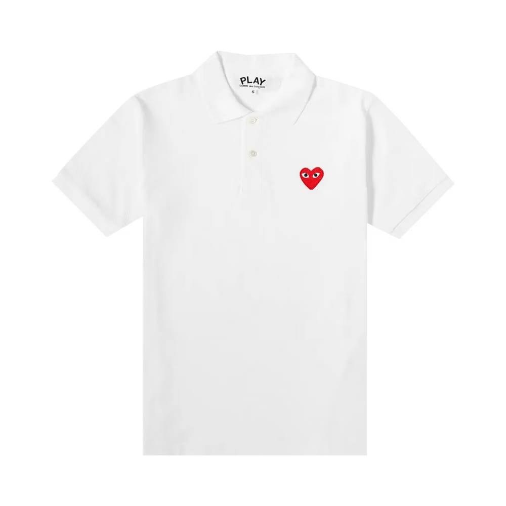 Comme des Garçons PLAY Polo White