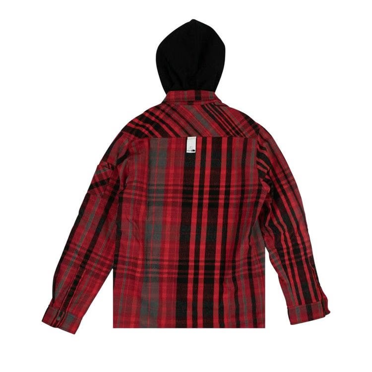 Off-White Layered Flannel Shirt Red