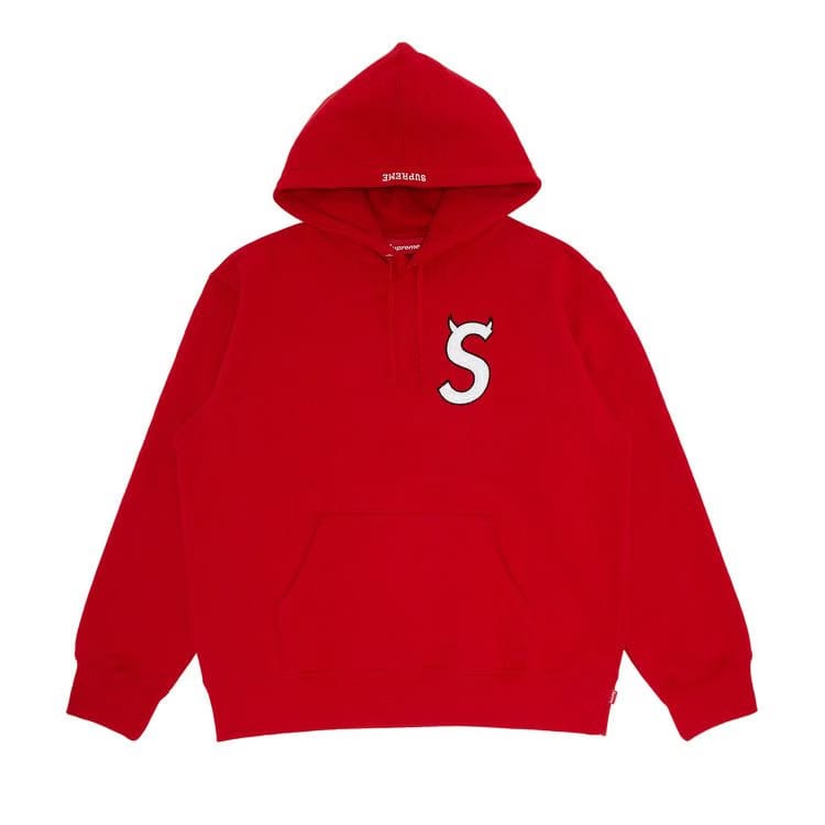 Supreme S Logo Hoodie Red