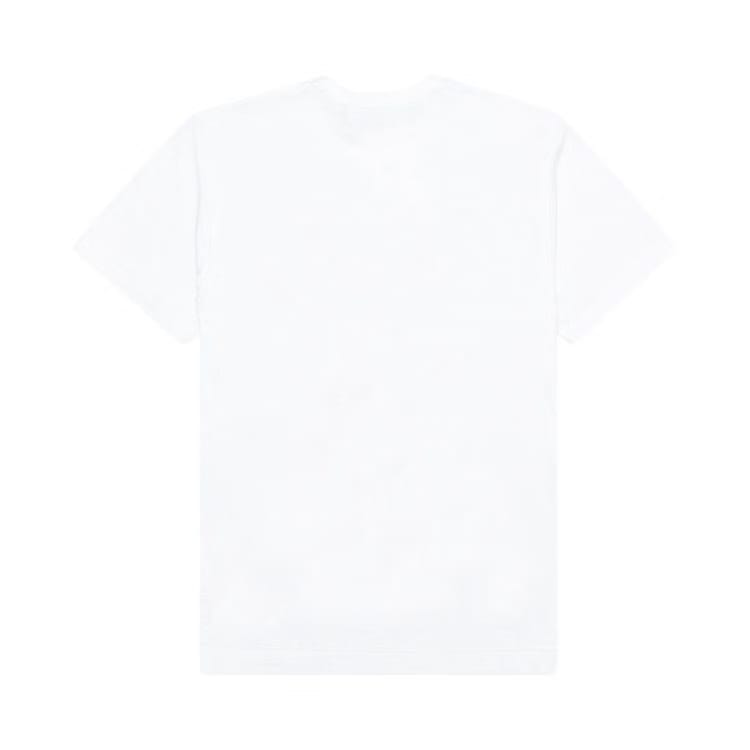 Comme des Garçons PLAY Red Multi Logo Shorts-Sleeve T-Shirt White