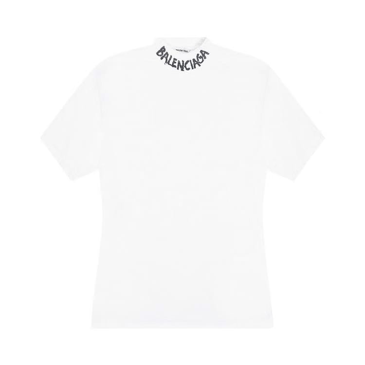 Balenciaga Curved T-Shirt White/Black