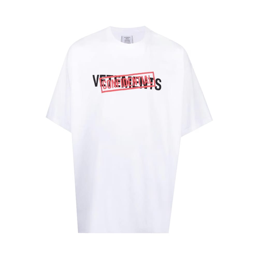 Vetements Confidential Logo T-Shirt White