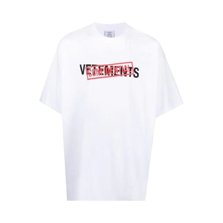 Vetements Confidential Logo T-Shirt White