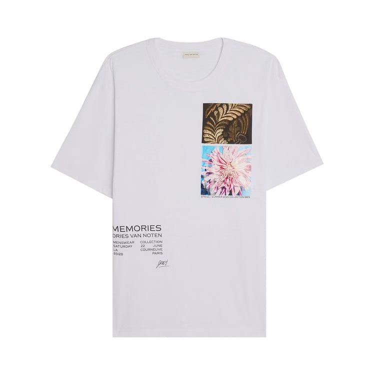 Dries Van Noten Medium Fitted Print T-Shirt White
