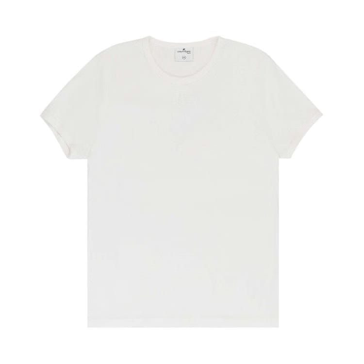 Courrèges Bumpy Contrast Ringer T-Shirt White