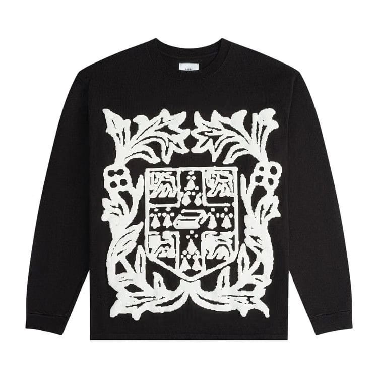 Rhude Veritas Crest Long-Sleeve T-Shirt White/Black