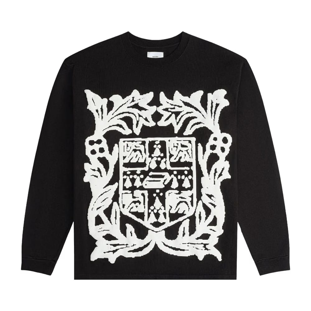 Rhude Veritas Crest Long-Sleeve T-Shirt White/Black