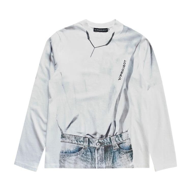 Y/Project Trompe L'Oeil Long-Sleeve T-Shirt White