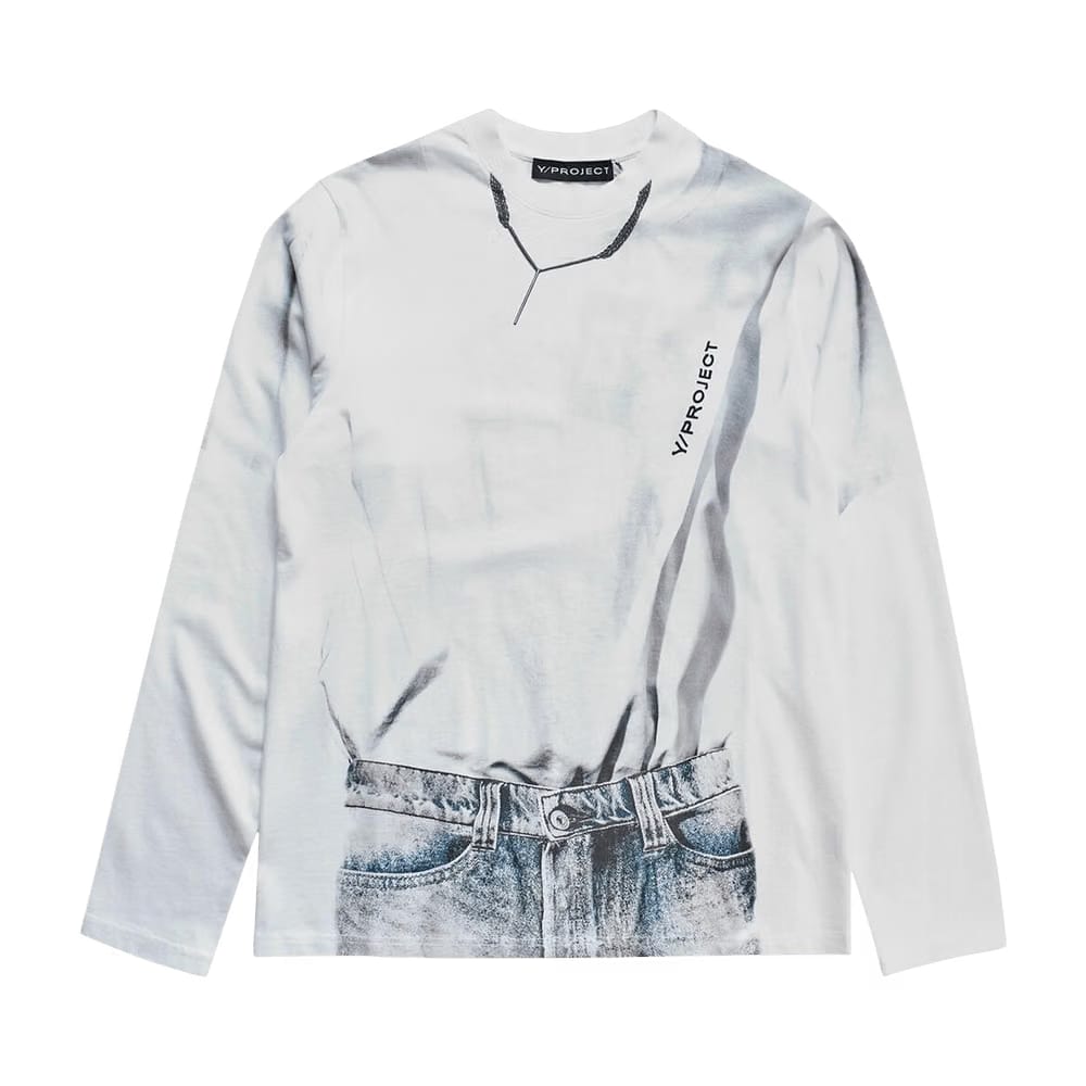 Y/Project Trompe L'Oeil Long-Sleeve T-Shirt White